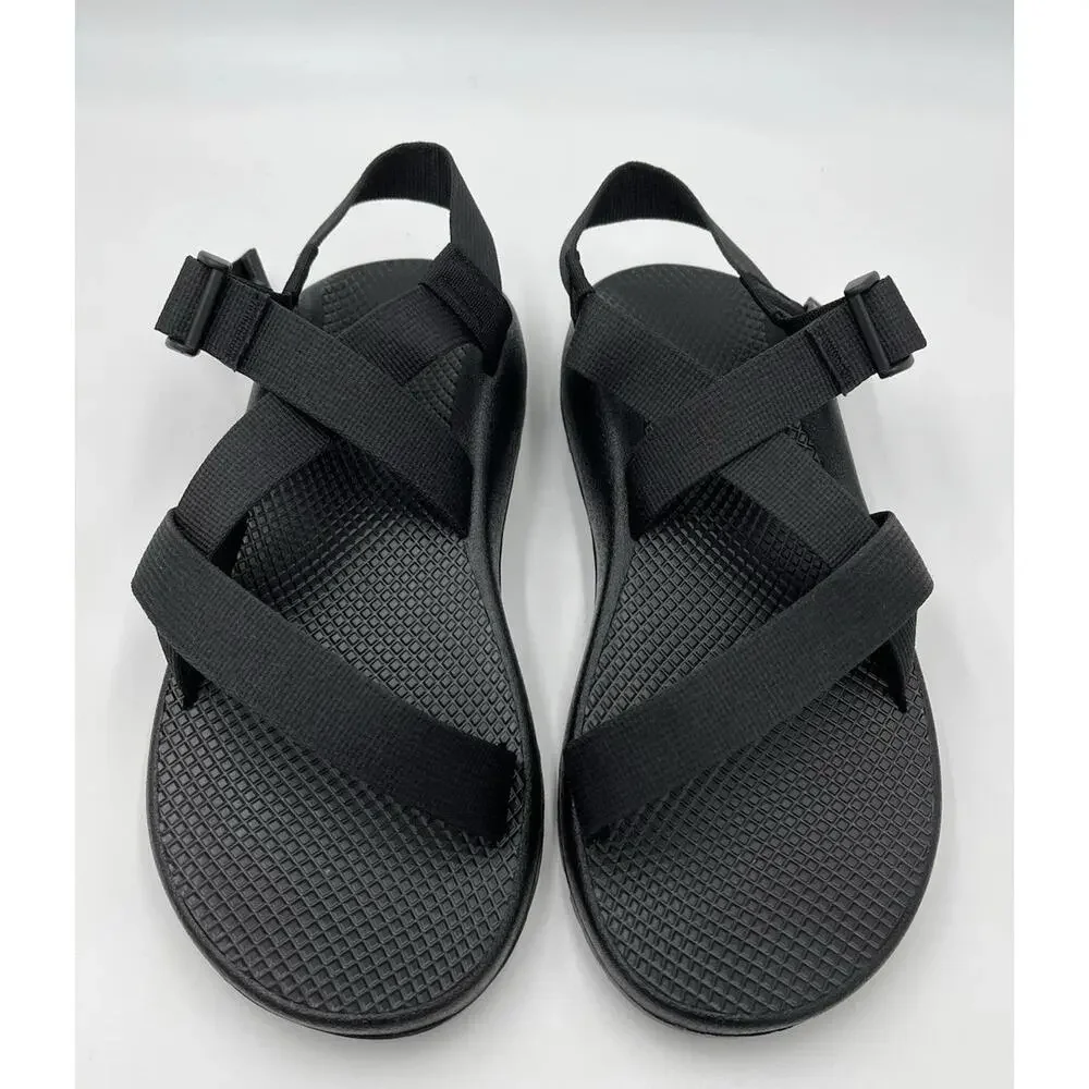 Mens Chacos Classic Z/1 Strap Sport Sandals Outdoor Hiking Nylon Sz 10 EUC Black